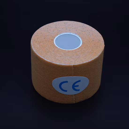 Fita elástica de algodão médico para cinesiologia, fisioterapia muscular, fita esportiva com aprovação CE